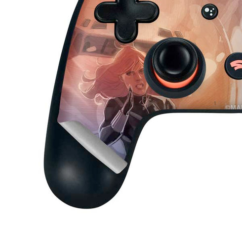 Marvel Black Widow Running Google Stadia Controller Skin
